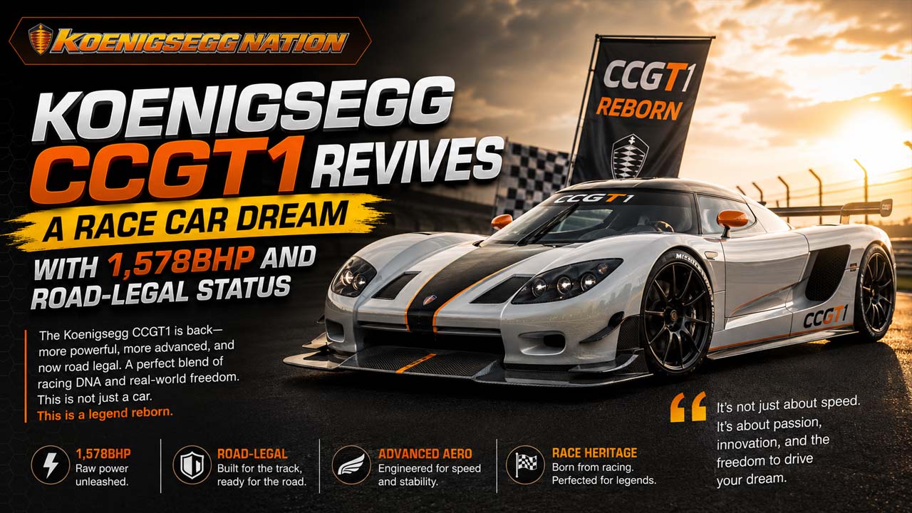 Koenigsegg CCGT1 Revives a Race Car Dream With 1,578bhp and Road-Legal Status